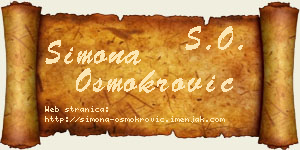 Simona Osmokrović vizit kartica